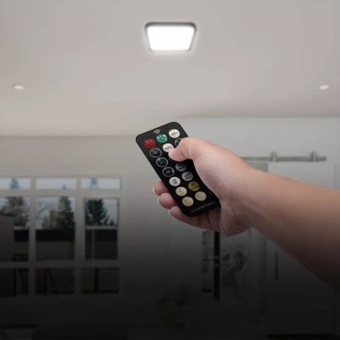 Plafon V-TAC 36W LED Kwadrat 42x42cm Natynkowy Pilot Czujnik Ruchu IP44 Czarny VT-8630S 4000K 3820lm Plafon V-TAC 36W LED Kwadrat 42x42cm Natynkowy Pilot Czujnik Ruchu IP44 Czarny VT-8630S 4000K 3820lm