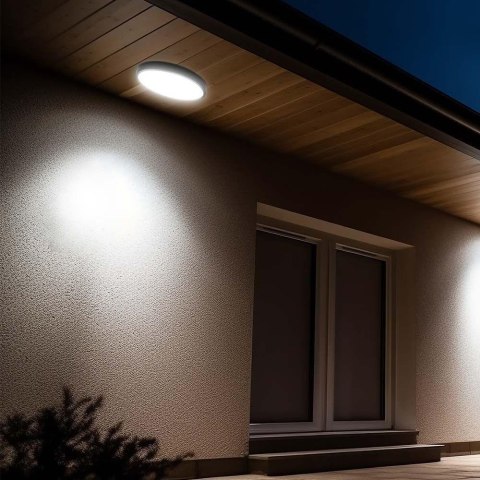 Plafon V-TAC 36W LED Okrągły 42cm Natynkowy IP44 Czarny VT-8630B 4000K 3820lm Plafon V-TAC 36W LED Okrągły 42cm Natynkowy IP44 Czarny VT-8630B 4000K 3820lm