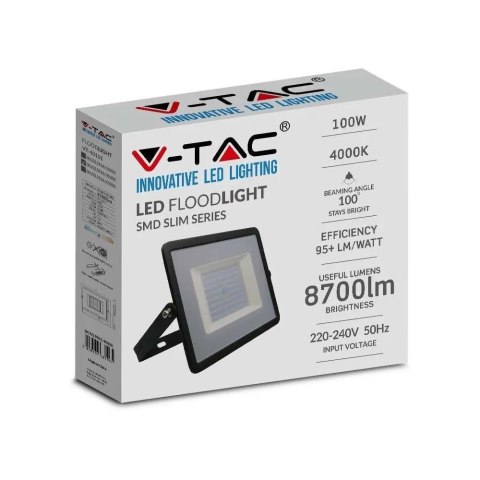 Projektor LED V-TAC 100W SMD E-Series Czarny VT-40101 4000K 8700lm Projektor LED V-TAC 100W SMD E-Series Czarny VT-40101 4000K 8700lm