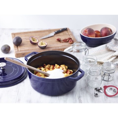Garnek żeliwny okrągły Staub - 5.2 ltr, Niebieski Garnek żeliwny okrągły Staub - 5.2 ltr, Niebieski