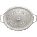 Garnek żeliwny owalny Staub - 8 ltr, Biała trufla