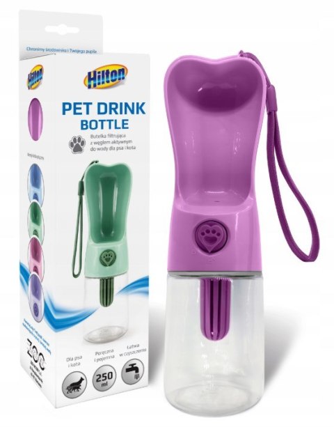 HILTON Pet Drink Bottle-Butelka z filtrem do picia 250ml dla psa i kota HILTON Pet Drink Bottle-Butelka z filtrem do picia 250ml dla psa i kota
