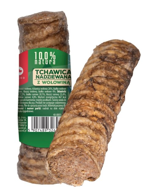 MACED Tchawica mała Nadziewana z Wołowiną 120g dla psa MACED Tchawica mała Nadziewana z Wołowiną 120g dla psa