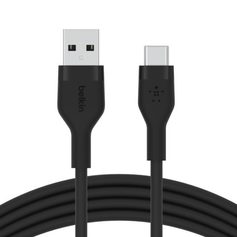 BELKIN CABLE USB-A - USB-C SILICONE 2M CZARNY BELKIN CABLE USB-A - USB-C SILICONE 2M CZARNY
