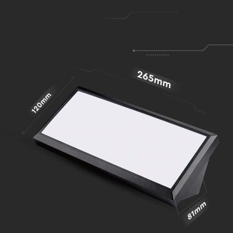 Oprawa Ścienna V-TAC 12W LED Ukośna Czarna IP65 VT-8054 4000K 1250lm Oprawa Ścienna V-TAC 12W LED Ukośna Czarna IP65 VT-8054 4000K 1250lm
