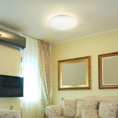 Plafon V-TAC 24W Mleczny Zmiana Koloru CCT fi.350 VT-8424 3000K-6400K 2600lm Plafon V-TAC 24W Mleczny Zmiana Koloru CCT fi.350 VT-8424 3000K-6400K 2600lm