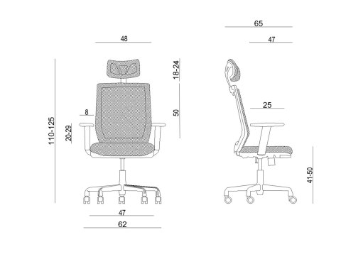 Ergonomiczny fotel biurowy ESTA czarny Ergonomiczny fotel biurowy ESTA czarny