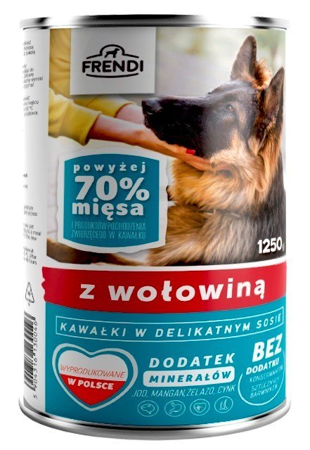 Frendi puszka dla psa z wołowiną w sosie 1250 g Frendi puszka dla psa z wołowiną w sosie 1250 g