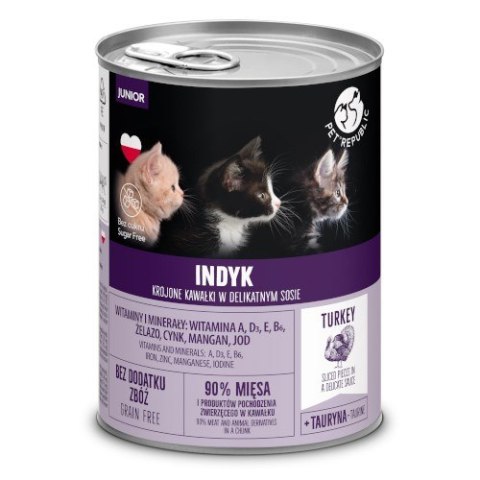PetRepublic dla kota (junior) z indykiem 400 g PetRepublic dla kota (junior) z indykiem 400 g