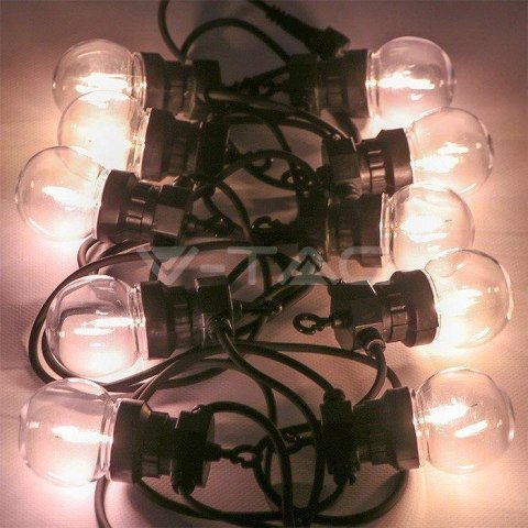 Girlanda Ogrodowa V-TAC (sznur) 5W LED 5 metrów 10 żarówek 0,5W Filament VT-71510 3000K 550lm Girlanda Ogrodowa V-TAC (sznur) 5W LED 5 metrów 10 żarówek 0,5W Filament VT-71510 3000K 550lm