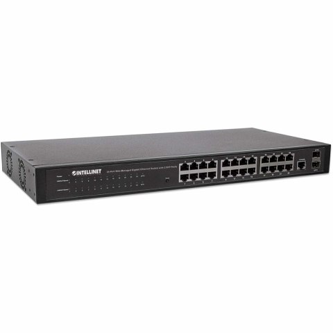 INTELLINET GIGA SWITCH 24X RJ45 + 2X SFP WEB-SMART VLAN QOS RACK 560917 INTELLINET GIGA SWITCH 24X RJ45 + 2X SFP WEB-SMART VLAN QOS RACK 560917