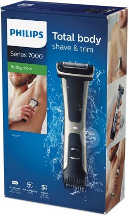Philips | BG7025/15 | Golarka do ciała odporna na prysznic | Golarka do ciała | Liczba stopni długości 5 | Czarny/Nierdzewny