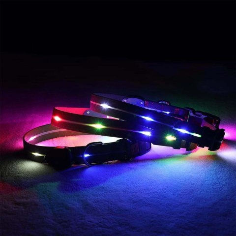 DOGGYVILLAGE OBROŻA Z KOLOROWĄ ILUMINACJĄ LED CZERWONA MT7115 DOGGYVILLAGE OBROŻA Z KOLOROWĄ ILUMINACJĄ LED CZERWONA MT7115