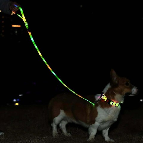 DOGGYVILLAGE SMYCZ Z KOLOROWĄ ILUMINACJĄ LED CZERWONA MT7120 DOGGYVILLAGE SMYCZ Z KOLOROWĄ ILUMINACJĄ LED CZERWONA MT7120