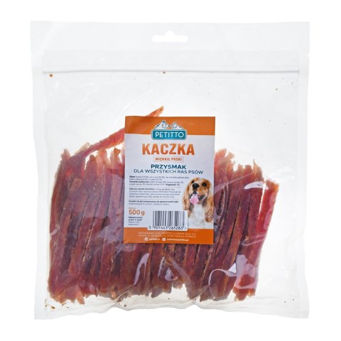 PETITTO Miękkie paski z kaczki 500G PETITTO Miękkie paski z kaczki 500G