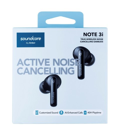 Słuchawki bezprzewodowe Soundcore Note 3i Czarne Słuchawki bezprzewodowe Soundcore Note 3i Czarne