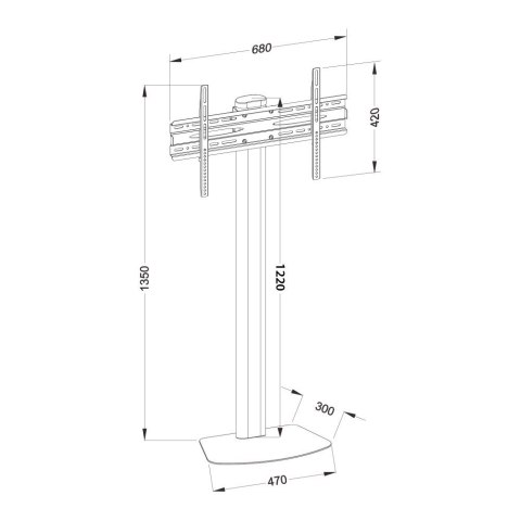 STOJAK PODŁOGOWY TV LED/LCD 32-55 CALI 40KG PRZYKRĘCANY STOJAK PODŁOGOWY TV LED/LCD 32-55 CALI 40KG PRZYKRĘCANY