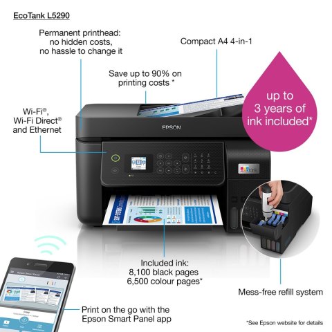 Urządzenie wielofunkcyjne 4w1 Epson EcoTank L5290 (WYPRZEDAŻ) Urządzenie wielofunkcyjne 4w1 Epson EcoTank L5290 (WYPRZEDAŻ)