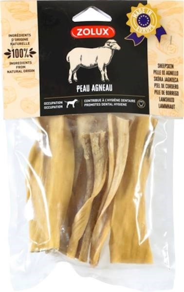 ZOLUX Przysmak naturalny dla psa Skóra jagnię 100g ZOLUX Przysmak naturalny dla psa Skóra jagnię 100g