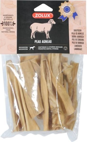 ZOLUX Przysmak naturalny dla psa Skóra jagnię 200g ZOLUX Przysmak naturalny dla psa Skóra jagnię 200g