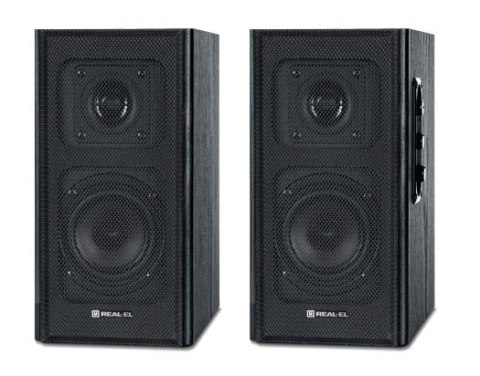 Zestaw kolumn głośnikowych REAL-EL S-250 (aktywne, 20W, black, 2szt) Zestaw kolumn głośnikowych REAL-EL S-250 (aktywne, 20W, black, 2szt)