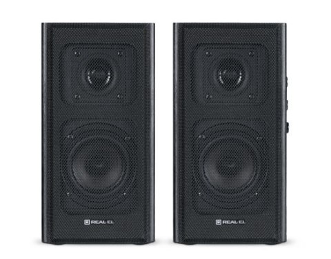 Zestaw kolumn głośnikowych REAL-EL S-250 (aktywne, 20W, black, 2szt) Zestaw kolumn głośnikowych REAL-EL S-250 (aktywne, 20W, black, 2szt)