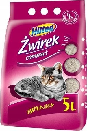 HILTON Bentonit Compact zbrylający - żwirek dla kota - 5 l (WYPRZEDAŻ) HILTON Bentonit Compact zbrylający - żwirek dla kota - 5 l (WYPRZEDAŻ)