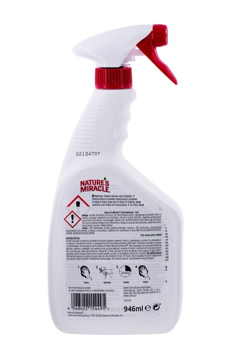 Nature's Miracle URINE Stain&Odour REMOVER CAT 946ml Nature's Miracle URINE Stain&Odour REMOVER CAT 946ml