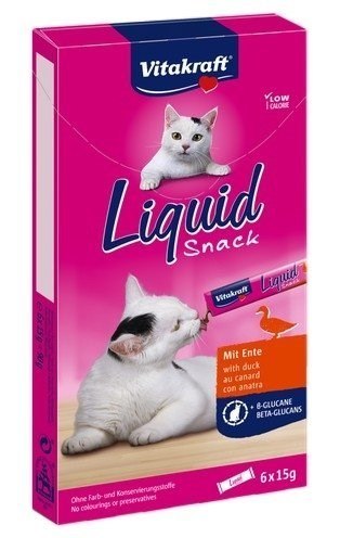 VITAKRAFT Cat Liquid Snack - przysmak dla kota w płynie: kaczka, betaglukan 6 szt. VITAKRAFT Cat Liquid Snack - przysmak dla kota w płynie: kaczka, betaglukan 6 szt.