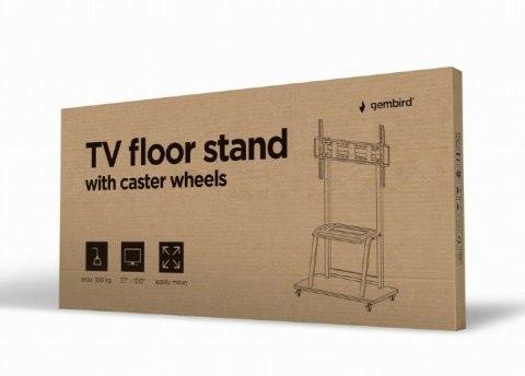 GEMBIRD STOJAK POD TELEWIZOR 37" - 100" MOBILNY - NA KÓŁKACH, VESA MAX 800 X 600MM GEMBIRD STOJAK POD TELEWIZOR 37" - 100" MOBILNY - NA KÓŁKACH, VESA MAX 800 X 600MM
