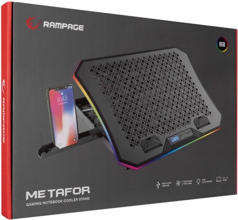 RAMPAGE PODSTAWKA CHŁODZĄCA METAFOR 6 FAN 10"-19" RAMPAGE PODSTAWKA CHŁODZĄCA METAFOR 6 FAN 10"-19"