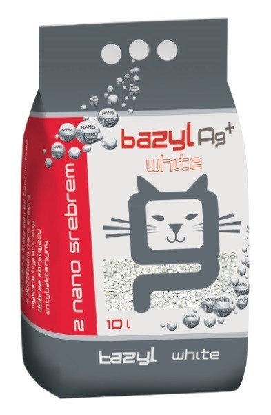 Bazyl Bentonit Super Premium Ag+ Compact White - żwirek dla kota 10 l (WYPRZEDAŻ) Bazyl Bentonit Super Premium Ag+ Compact White - żwirek dla kota 10 l (WYPRZEDAŻ)