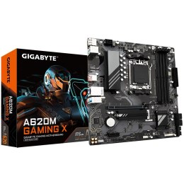 Gigabajt | Płyta główna A620M GAMING XG10 | Rodzina procesorów AMD | Gniazdo procesora AM5 | Moduły DIMM DDR5 | Gniazda pamięci 