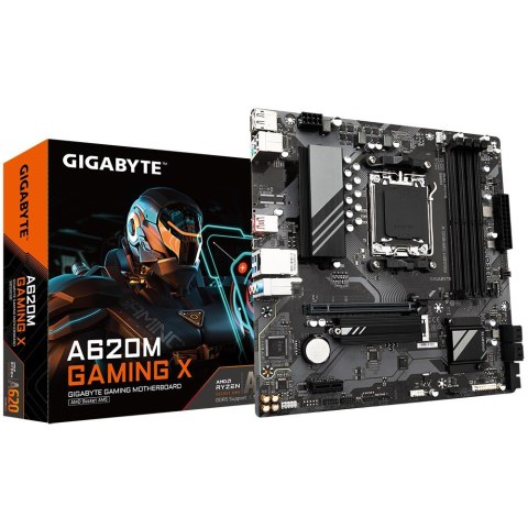 Gigabajt | Płyta główna A620M GAMING XG10 | Rodzina procesorów AMD | Gniazdo procesora AM5 | Moduły DIMM DDR5 | Gniazda pamięci Gigabajt | Płyta główna A620M GAMING XG10 | Rodzina procesorów AMD | Gniazdo procesora AM5 | Moduły DIMM DDR5 | Gniazda pamięci