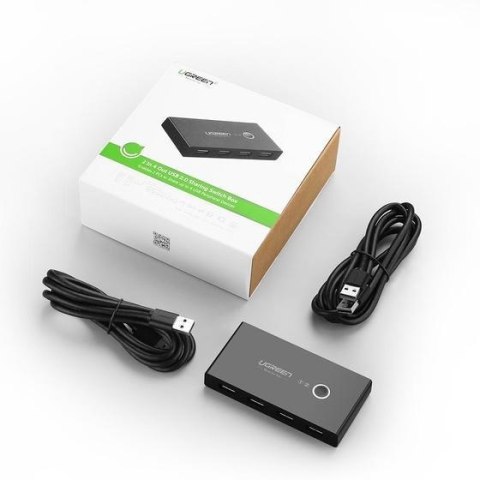 UGREEN SWITCH PRZEŁĄCZNIK KVM USB 2X4 USB 2.0 CZAR (WYPRZEDAŻ) UGREEN SWITCH PRZEŁĄCZNIK KVM USB 2X4 USB 2.0 CZAR (WYPRZEDAŻ)