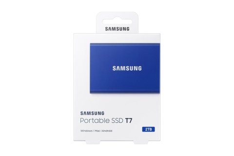 Dysk Samsung SSD T7 Portable 2TB MU-PC2T0H/WW niebieski Dysk Samsung SSD T7 Portable 2TB MU-PC2T0H/WW niebieski