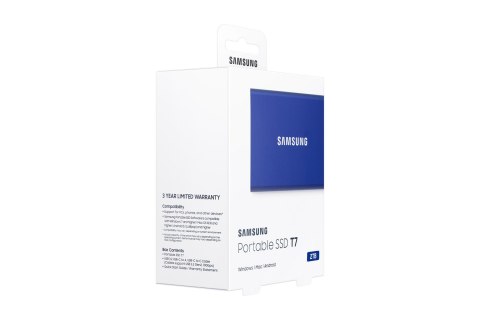 Dysk Samsung SSD T7 Portable 2TB MU-PC2T0H/WW niebieski Dysk Samsung SSD T7 Portable 2TB MU-PC2T0H/WW niebieski