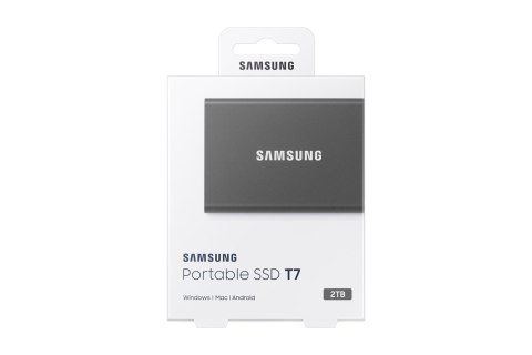 Dysk Samsung SSD T7 Portable 2TB MU-PC2T0T/WW szary Dysk Samsung SSD T7 Portable 2TB MU-PC2T0T/WW szary