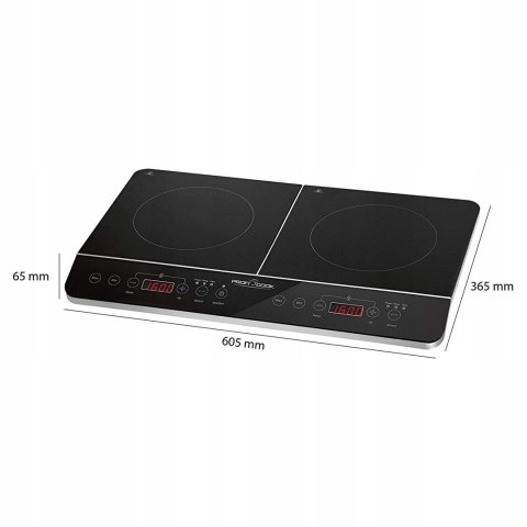 Kuchenka Indukcyjna Clatronic PC-DKI 1067 (dwupolowa 3500W czarna) Kuchenka Indukcyjna Clatronic PC-DKI 1067 (dwupolowa 3500W czarna)