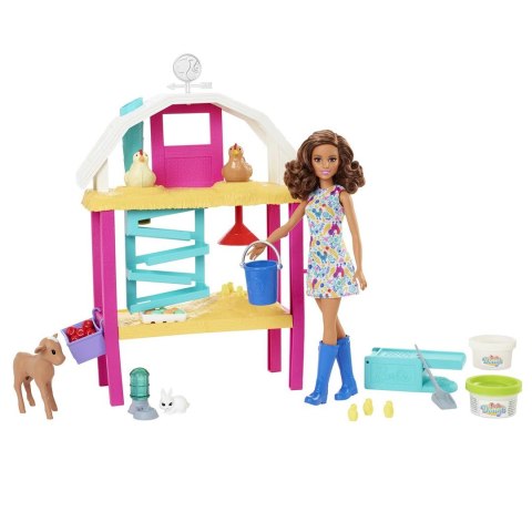 Barbie Farma radosnych kurek Zestaw + lalka HGY88 p2 MATTEL Barbie Farma radosnych kurek Zestaw + lalka HGY88 p2 MATTEL