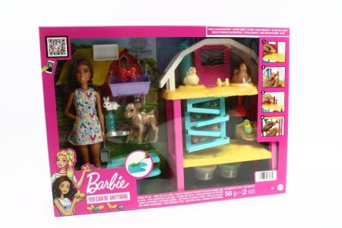 Barbie Farma radosnych kurek Zestaw + lalka HGY88 p2 MATTEL Barbie Farma radosnych kurek Zestaw + lalka HGY88 p2 MATTEL