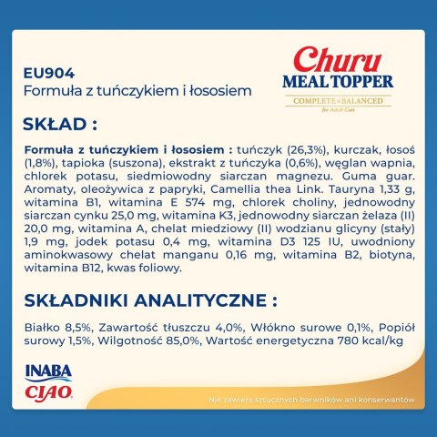 INABA MEAL TOPPER Tuńczyk z łososiem - kot 4x14g INABA MEAL TOPPER Tuńczyk z łososiem - kot 4x14g