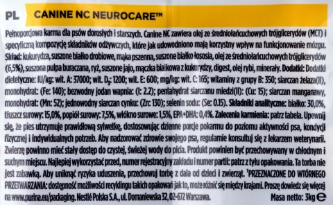 Purina Pro Plan Canine Nc Neurocare dla psa 3kg Purina Pro Plan Canine Nc Neurocare dla psa 3kg