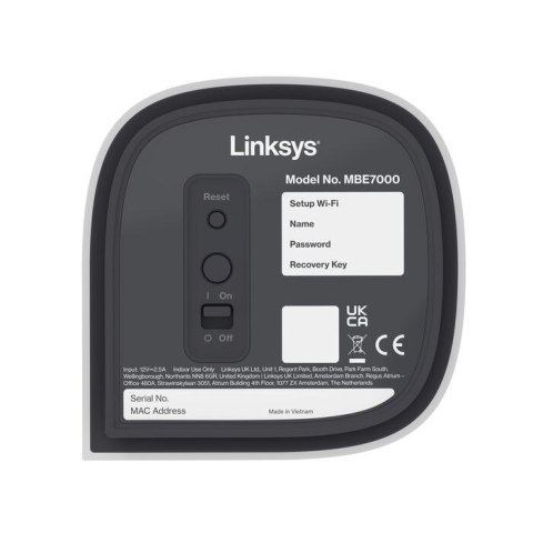 System Mesh LINKSYS MBE7001-KE Tri-Band Mesh WiFi 7 1-pack System Mesh LINKSYS MBE7001-KE Tri-Band Mesh WiFi 7 1-pack