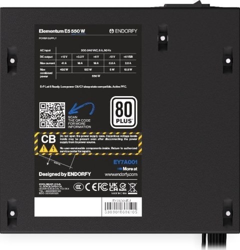 Zasilacz ENDORFY Elementum E5 550W (EY7A001) Zasilacz ENDORFY Elementum E5 550W (EY7A001)