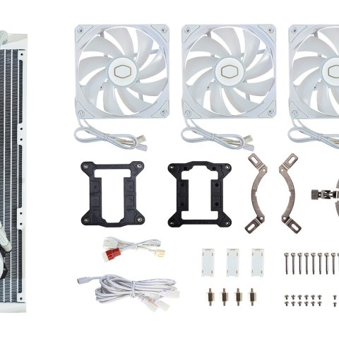 COOLER MASTER CHŁODZENIE WODNE CPU MASTERLIQUID 360L CORE ARGB BIAŁE MLW-D36M-A18PZ-RW COOLER MASTER CHŁODZENIE WODNE CPU MASTERLIQUID 360L CORE ARGB BIAŁE MLW-D36M-A18PZ-RW