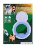 DOGGYVILLAGE SMYCZ AUTOMATYCZNA 3W1 Z LATARKĄ LED NIEBIESKA MT7123