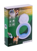 DOGGYVILLAGE SMYCZ AUTOMATYCZNA 3W1 Z LATARKĄ LED NIEBIESKA MT7123