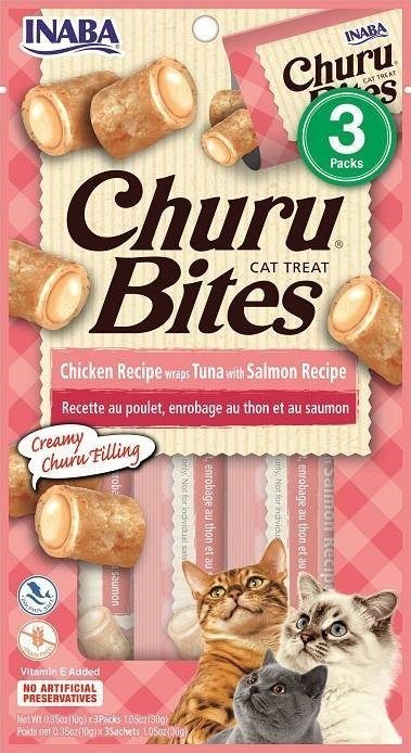 Przysmak CHURU Bites Tuńczyk&Łosoś dla kota 3x10g Przysmak CHURU Bites Tuńczyk&Łosoś dla kota 3x10g