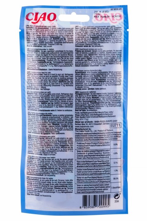 Przysmak CHURU Pops Tuńczyk dla kota 4x14g Przysmak CHURU Pops Tuńczyk dla kota 4x14g